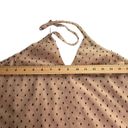 L'Academie L’academie Amber Swiss Dot Nude Halter Sleeveless Top Womens Size XS Photo 7