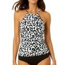 Anne cole Women's Wild Cat High Neck Tankini Top Photo 0