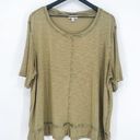 Skinny Girl  Minimalist Reverse Stitch Top in Silver Sage Wash XL Photo 0