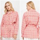 ZARA  Tweed Houndstooth Belted Pink/White Plaid Boucle Jacket‎ Size XS Photo 1