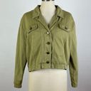 One Teaspoon  Army Green Crop Rock n Roll Jacket Photo 0