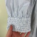 Posse Lightweight Cotton Blend Striped Socked Puff Sleeve Allegra Mini Dress Size L Photo 4