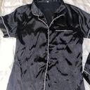 Black Silk Pajama Set Size M Photo 1