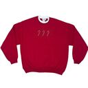 Vintage Candy Cane Studded Christmas Sweatshirt XL Sweater Crewneck Holiday Red Photo 0