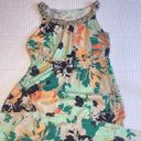 Sonoma  S Boho Floral Sleeveless Tank Maxi Dress Sundress Green Coral Blue Photo 1