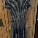 St. John  | Tweed Knit Short Sleeve Wool Drop Waist Midi Dress | womens size 4 Photo 0