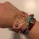 Tory Burch Vintage Y2k  Leather Style Pink Cuff Photo 9