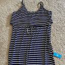 Cupshe Women's Striped Drawstring Waist Maxi Dress - Blue - Size Large Photo 0