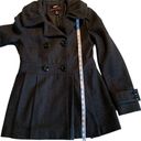 Miss Sixty  Women’s Wool Double Breasted Dark Gray Pleated Pea Coat Size Small Photo 6