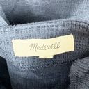 Madewell  Womens Texturned Tank Top Blouse Navy Blue Crossover Straps Medium Photo 5