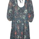 Ulla Johnson  Kemala Floral Poplin Midi Dress Malachite Prairie Size 6 Blue Green Photo 0