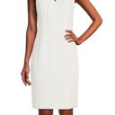 Kasper NWT  Pique Keyhole-Neck Sheath Dress in lily white Photo 1