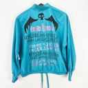 Disney  Parks Haunted Mansion Teal Zip Windbreaker Jacket Size Medium M NWT Photo 5