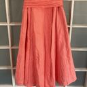 Jones New York Sz 8 100% Linen Coral Pink Button Front Sleeveless Wrap Dress Photo 8