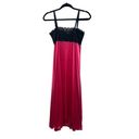 Women's Lace Fuchsia Pink & Black Cami Night/Sleep Dress Size Small Photo 4