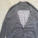 Lululemon Cardigan Sweater Cardi In The Front Button Front Heathered Medium Grey Photo 3