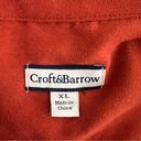 Coldwater Creek  - Burnt Orange Faux Suede Button Down Top - Size XL Photo 2