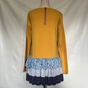 Matilda Jane  Boho Weekend Vibes Peplum Womens Top Small Yellow Tiered Ruffle Photo 5