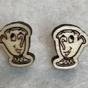 Disney Beauty and the Beast Chip Wood Stud Earrings Photo 1