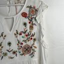 Umgee  Plus Sz 1X Top Babydoll Floral Embroidered Ruffle Sleeveless Keyhole Front Photo 2