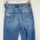 American Eagle  Distressed Stretch Mom Jean Ankle Length Size 2 EUC T2586 Photo 7