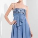 BCBGMAXAZRIA  Periwinkle silk embellished dress size 8 Photo 1