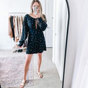 Free People  Black Printed Long Sleeve Romper   Photo 7