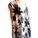 cupio Women’s 2XL Cupid Curvy Black and White Palm Tree Top 18 20 2X XXL Photo 6