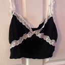 Edge Contrast Lace Panel Lettuce  Cami Top Photo 1