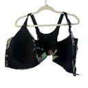 Torrid  Wire-Free Hi-Impact Zip-Front Sports Bra summer leaves floral black 38DDD Photo 9