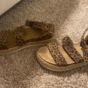 Cheetah Print Platform Wedges Multi Size 10 Photo 1