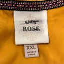 Knox Rose Women's  mustard yellow ruffle sleeve eyelet A-Line dress Photo 7