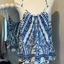 In Bloom  camisole tank top medium blue white floral lace new with tags Photo 0