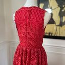 L'ATISTE L’Atiste Red Crochet Lace Formal Gown Dress Plunging Neckline NWT S Photo 4