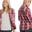 prAna  Red Plaid Percy Flannel Button Front Shirt Sz.L Photo 1