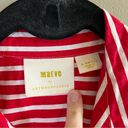 Maeve Anthropologie  Kiana Red and White Striped Shirt Midi Dress XS Photo 7