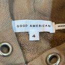 Good American  CROPPED & COOL PUTTY HOODIE SZ 4 SMALL S Photo 6