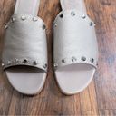 Brighton  • Night Sandals leather studded slides Zinc Pearl made in Italy Photo 3