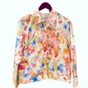 Alfred Dunner Petite Retro Multicolored Butterfly Floral Jacket Jean Lightweight 8 Petite Photo 0