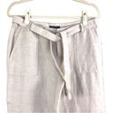 Tommy Hilfiger  Linen Wide Leg Pocketed Waist Tie Relax Fit Pant Beige Sz 4 Photo 2