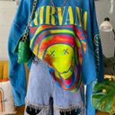 Nirvana Smile overdyed sweatshirt oversized size S|M Photo 3