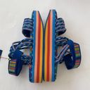 Farm Rio  Blue macaw platform sandals 8 NWT Photo 7