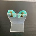 Vintage Blue  Screw Back Double Teardrop Earrings Photo 2