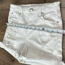 American Eagle  Curvy High Rise White Shortie Stretch Jean Shorts Size 2 Photo 6