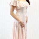 Yumi Kim NEW  Womens S Spring Fling Maxi Dress Cameo Pink Tiered Off Shoulder Photo 3