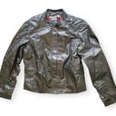 Tommy Hilfiger  Black Leather Motorcycle Jacket Large Photo 0