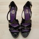 Miu Miu {37.5}  Prada Black Strappy Leather Sandal Photo 1