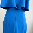 Badgley Mischka Fallon Popover  Gown Crepe Cobalt Blue Photo 5