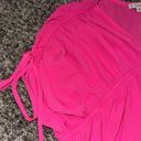 L LOVE  Medium Hot Pink Flowing Babydoll Shirt Photo 2