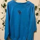 Nike Women’s Oversized Blue Vintage  V-Neck Sweatshirt (One Size) Photo 3